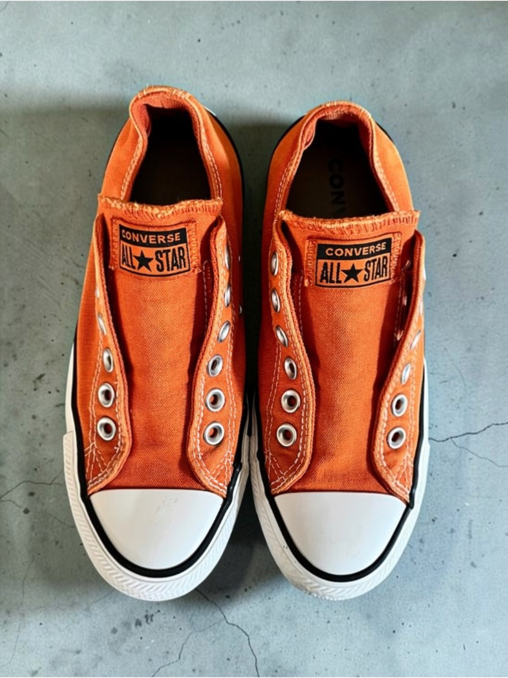 Converse Chuck Taylor All Star Shoreline Slip On Orange Women’s 6.5 - Picture 2 of 10